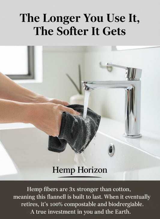 black_wash_cloth hemp and organic cotton - Hemp Horizon