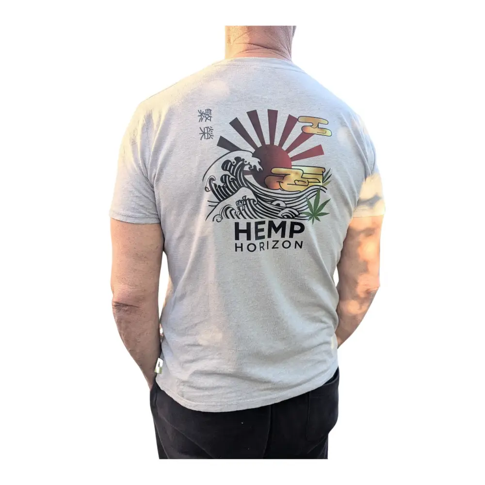 Grey_Hemp_New_design_tee- Hemp Horizon