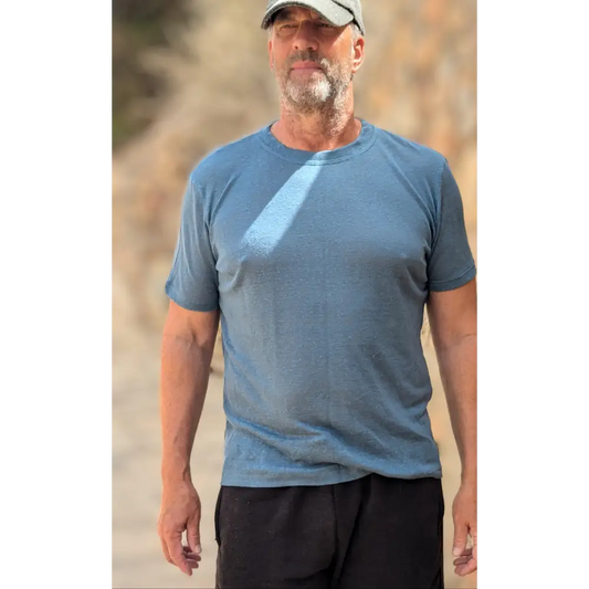 Slate_blue_pure_hemp_tee - Hemp Horizon