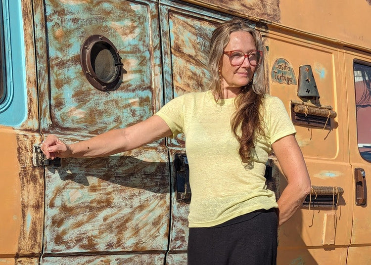 Summer mellow yello pure hemp tshirt - Hemp Horizon