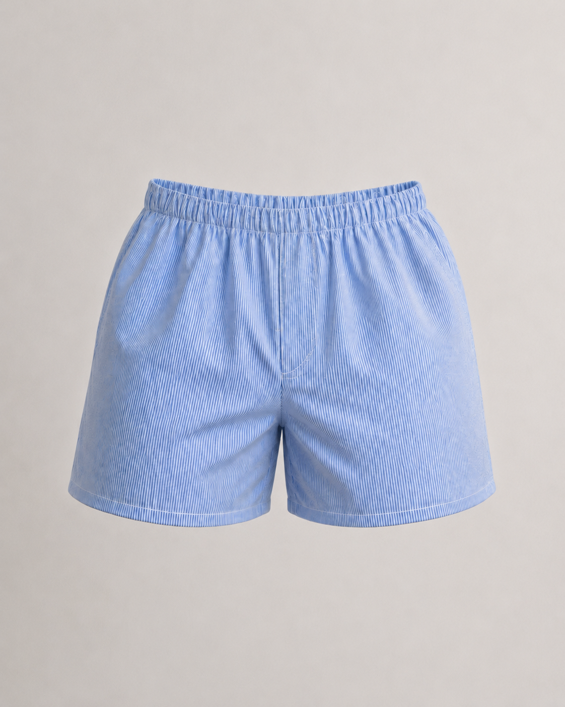 100% Hemp Boxer Shorts in blue stripe