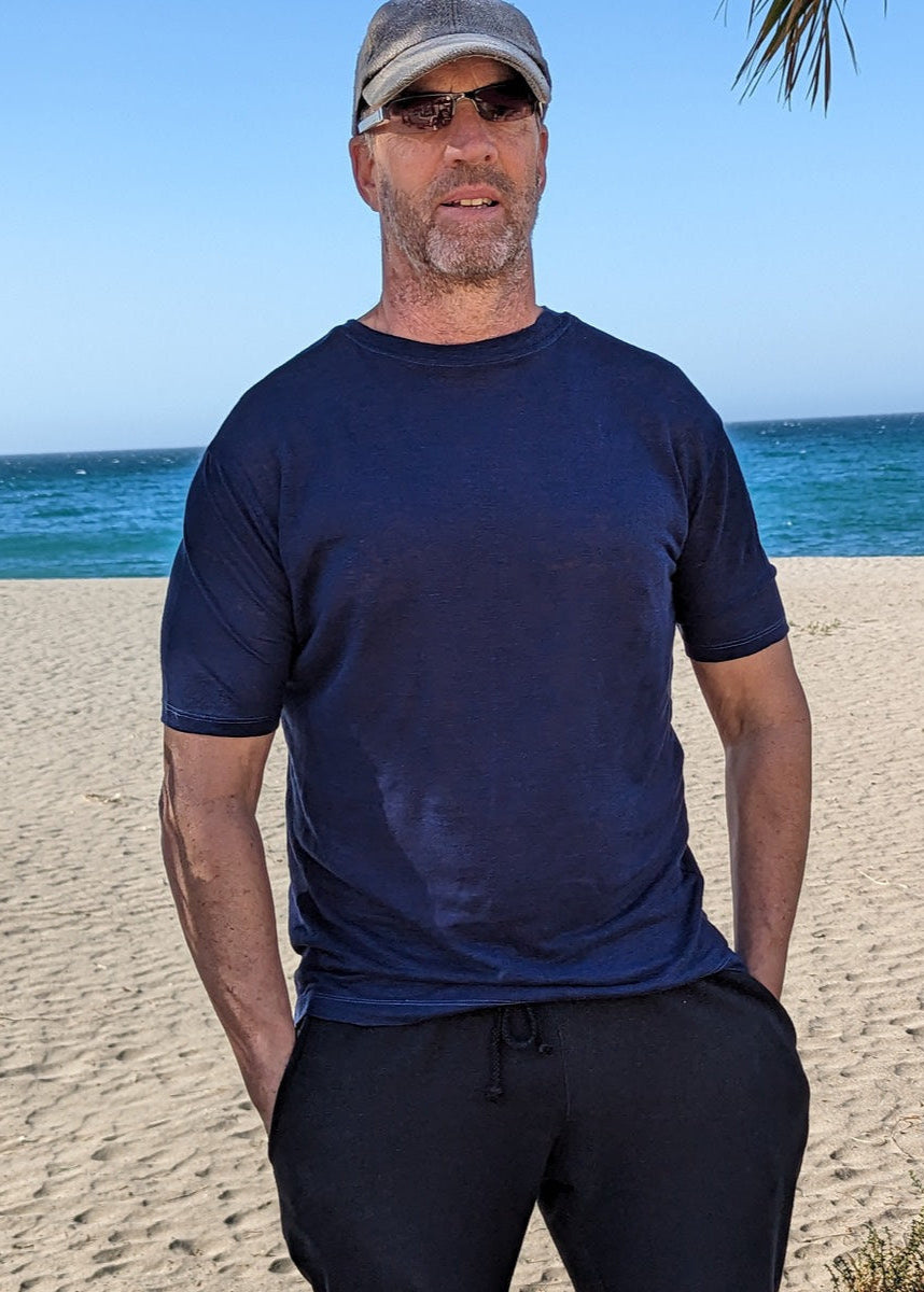 Navy blue 100% Hemp T-shirt - Hemp Horizon