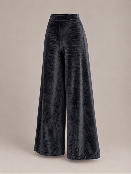 Pantalones anchos elásticos de terciopelo Carys