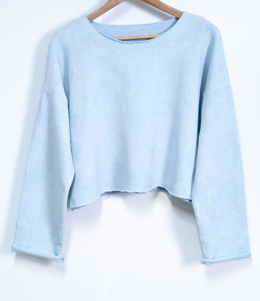 Solana Hemp crop-top sweatshirt