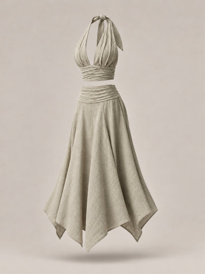 Hemp Crop Top & Skirt Set – Plant Dyed