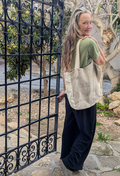 Aura hemp tote bag