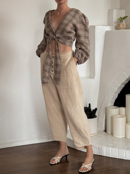 Hemp Linen Loose canvas trousers - Hemp Horizon