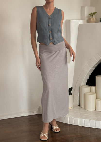 Maxi skirt in hemp jersey - Hemp Horizon