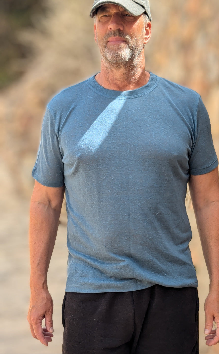 Slate_blue_pure_hemp_tee - Hemp Horizon