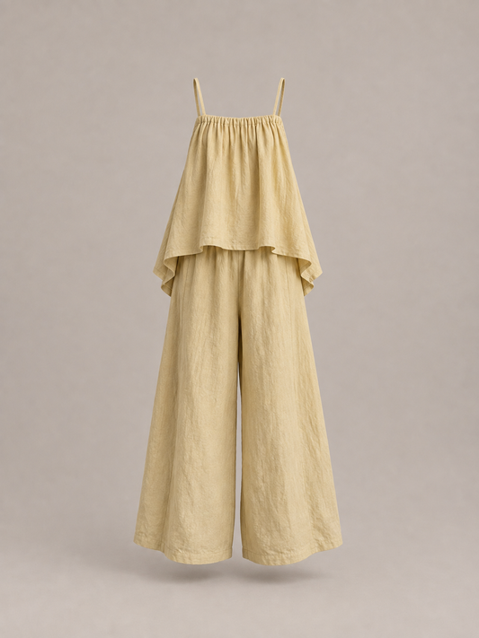 Hemp Cami Top & Wide-Leg Trouser Set – Plant Dyed