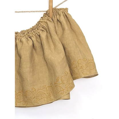 Hemp linen ruffle top _ Hemp Horizon