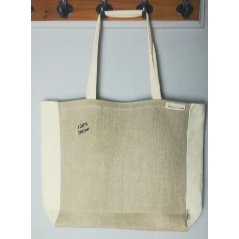 Hemp tote bag with pocket - Hemp Horizon