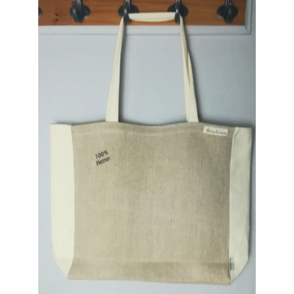 Hemp tote bag with pocket - Hemp Horizon