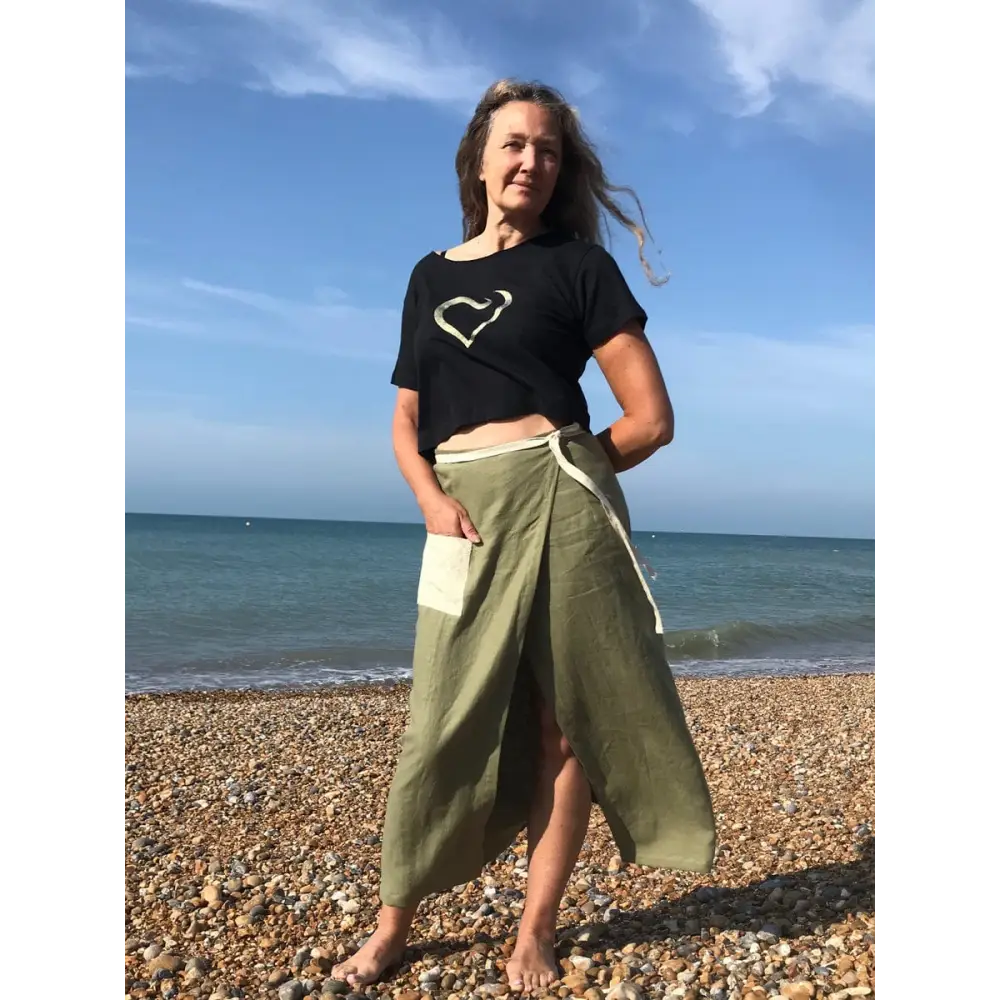 Hemp Linen wrap-over skirt - Hemp Horizon