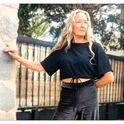 Black hemp bubble top - Hemp Horizon