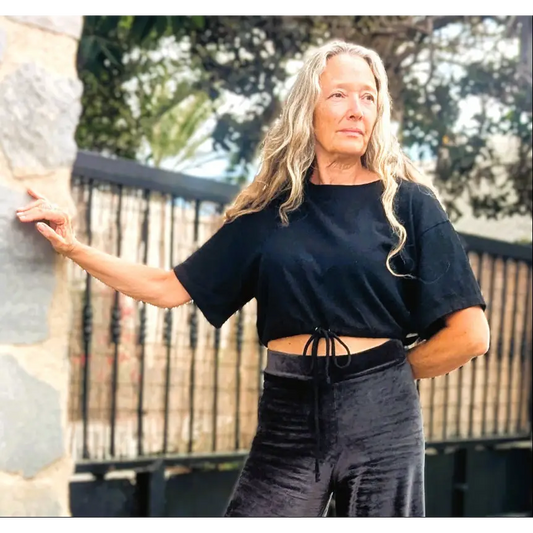 Black hemp bubble top - Hemp Horizon