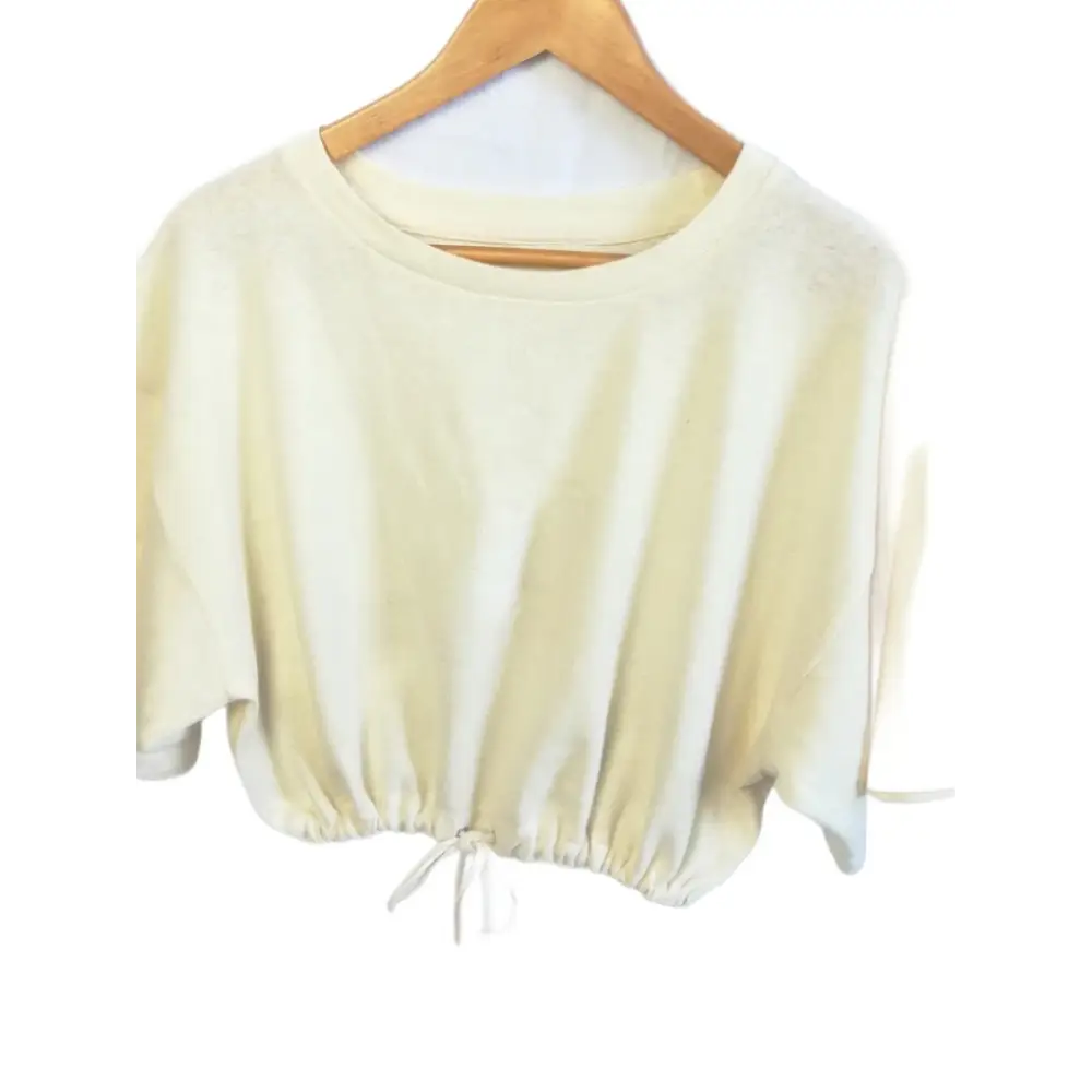 Hemp organic cotton bubble top in natural - Hemp Horizon