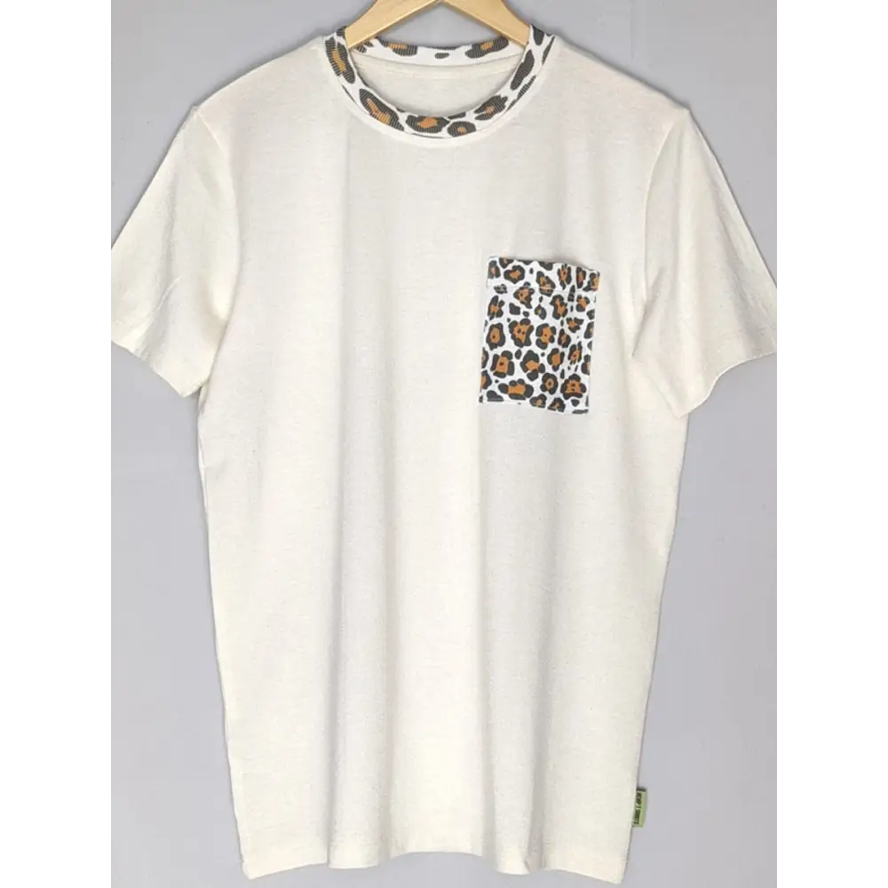 Hemp Leopard pocket tees - Hemp Horizon