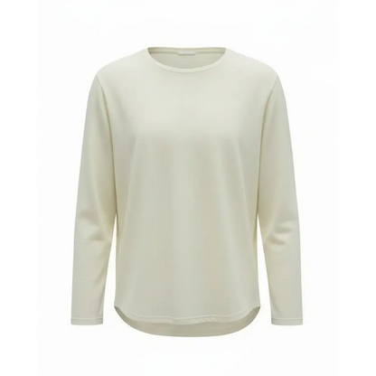 Hemp and organic cotton long leeve t-shirt in grey and white - Hemp Horizon