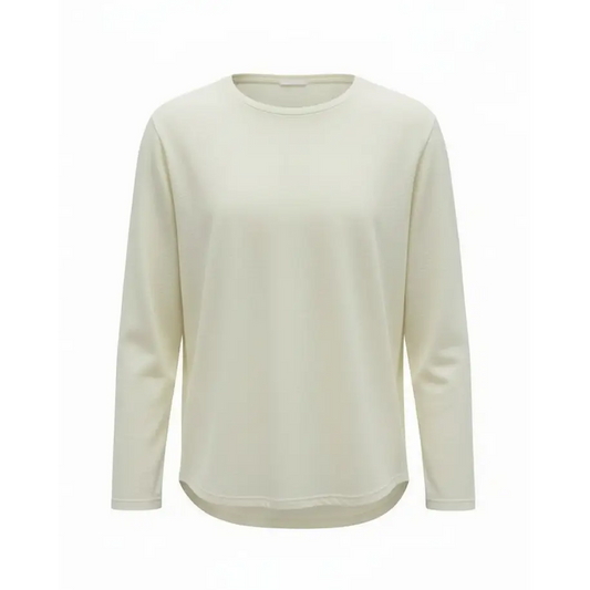 Hemp and organic cotton long leeve t-shirt in grey and white - Hemp Horizon