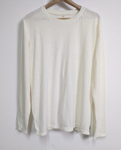 Hemp long sleeve t’shirt - White / XS - Hemp longsleeve t’shirts