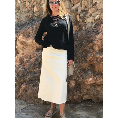 Hemp Stretch Twill Skirt - Hemp Horizon