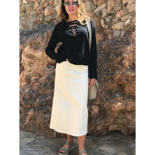 Hemp Stretch Twill Skirt - Hemp Horizon