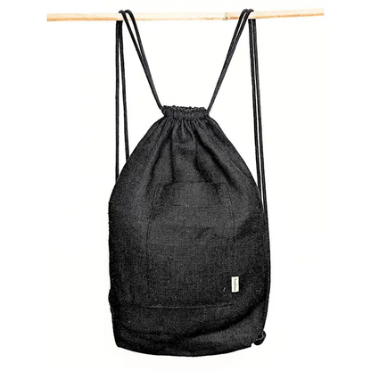Musk hemp drawstring bag with pockets. - Hemp Bag