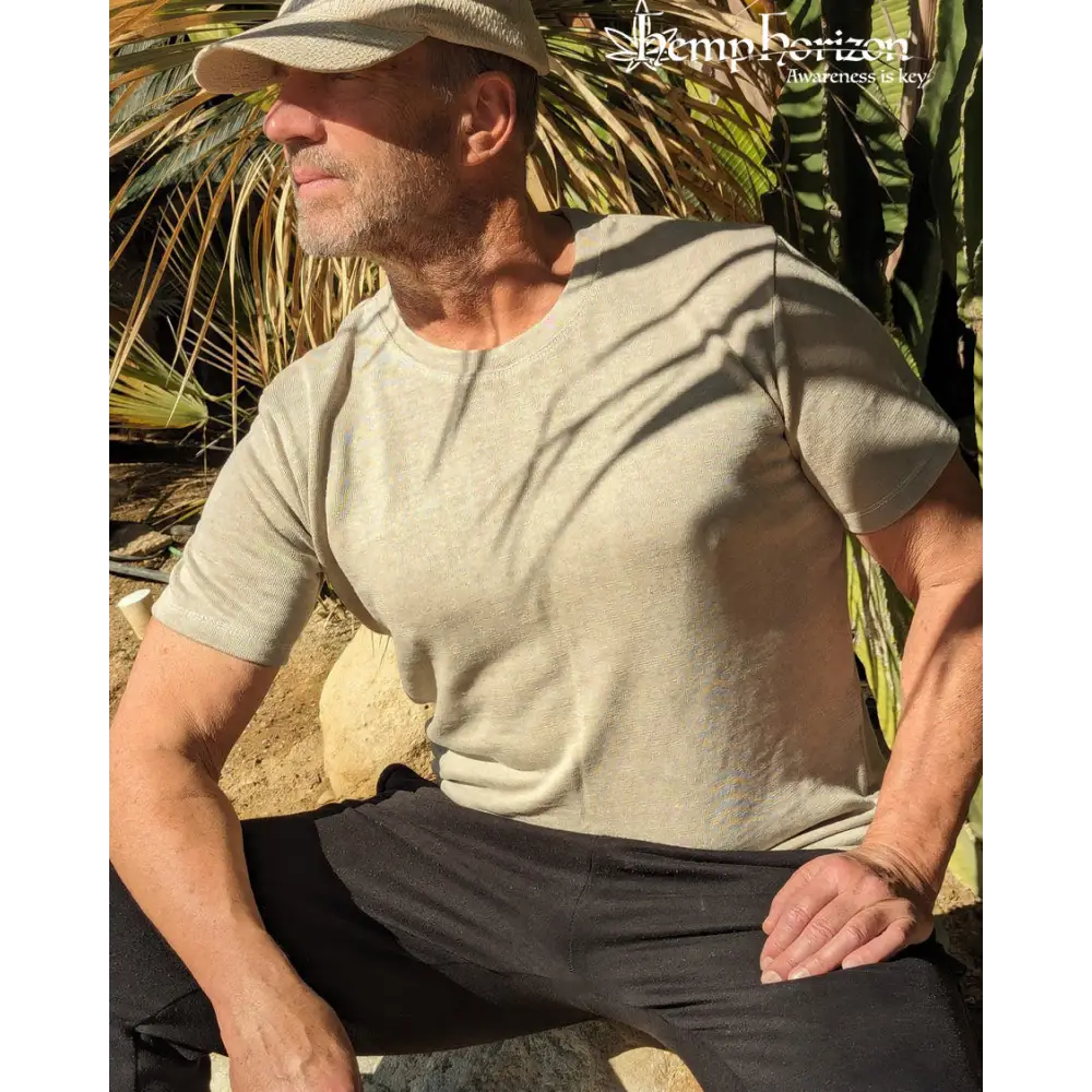 Luxury hemp natural tee - Hemp Horizon