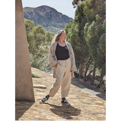 Summer loose hemp linen trous - Hemp Horizoners