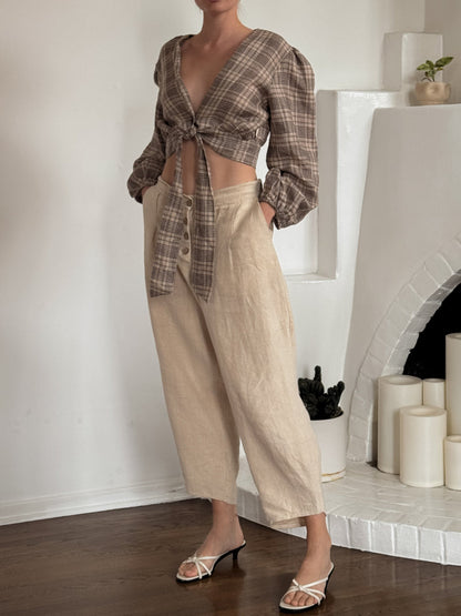 Hemp Linen Loose canvas trousers - Hemp Horizon