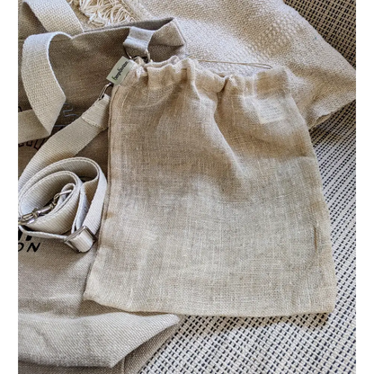 Hemp vegetable drawstring  bag  - Hemp Horizon