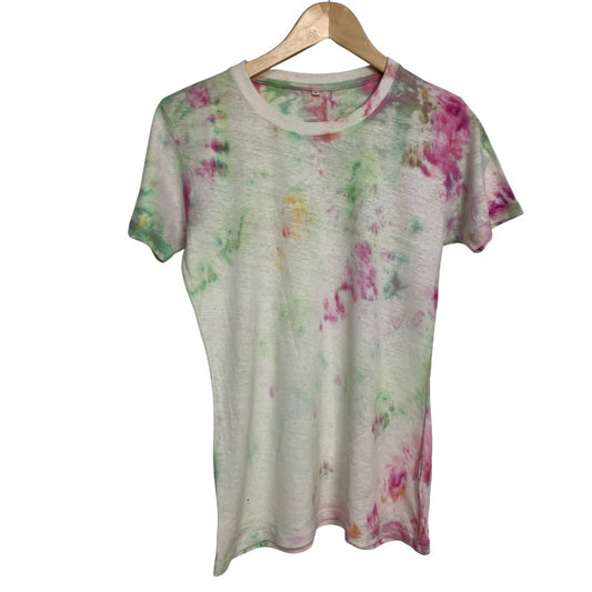 Botanical Blush & Sage Ice-Dye Tee