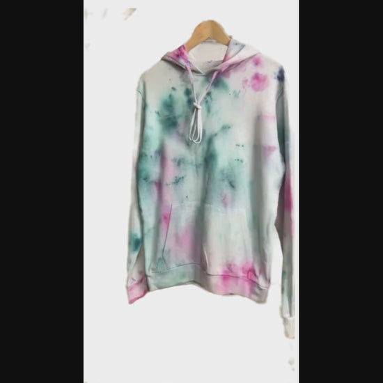 Ice dyed sweatshirt hoodie - Hemp Horizo