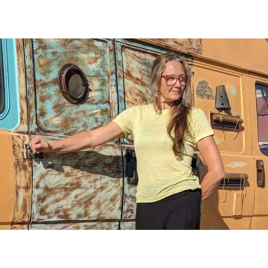 Beautiful 100% Hemp T shirt in summer yellow  - Hemp Horizon