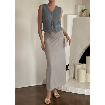 Maxi skirt in hemp jersey - Hemp Horizon