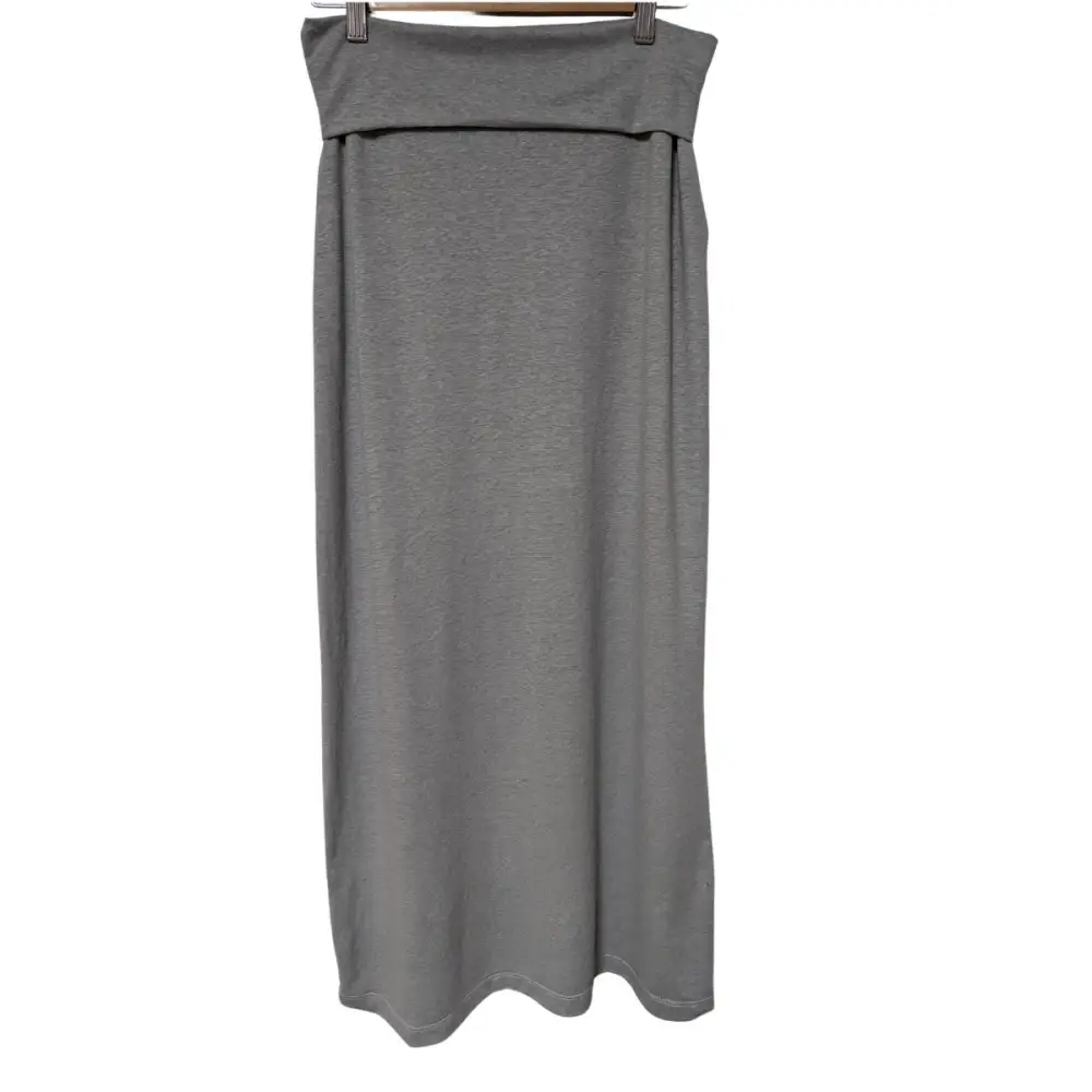 Womens Hemp grey jersey maxi skirt - Hemp Horizon