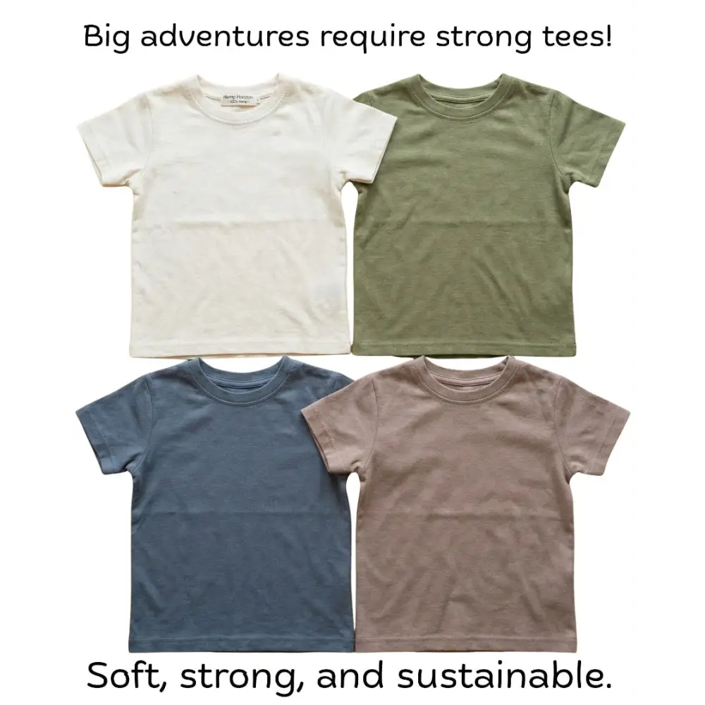 Beautiful colours for our childrens hemp t shirts - Hemp Horizon